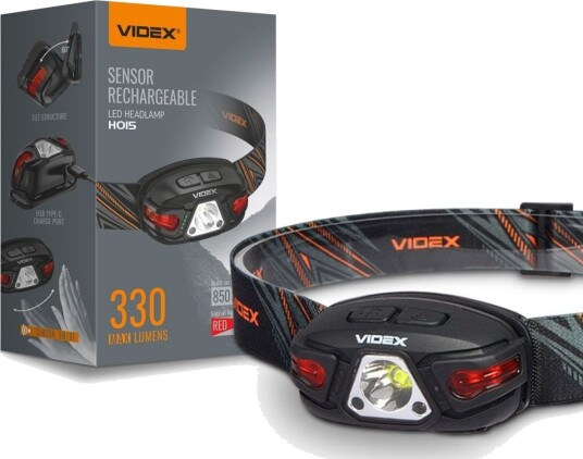 Videx LED hodelykt oppladbar - 5000K, 330lm, IP67 - Kulør : Nøytral Videx LED hodelykt oppladbar - 5000K, 330lm, IP67 - Kulør : Nøytral