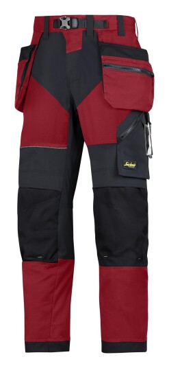 Snickers Workwear 6902 FlexiWork Arbeidsbukse rød/svart Rød/Svart, Klær