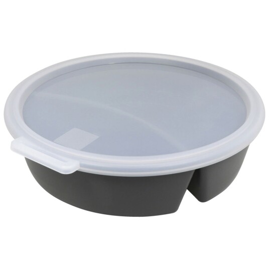 koziol Gjenbrukbar matboks Move 2 delt; 1100ml 22.8x5.8 cm ØxH; Grå; Rund; 10 Stykk / Forpakning
