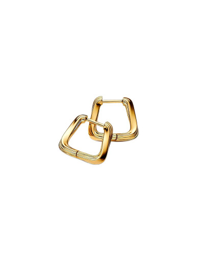 PANDORA Twisted 14K Gold Plated Hoop Earrings Guld One Size