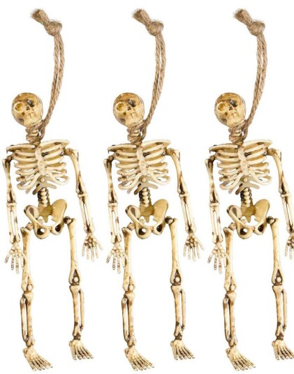 3 stk Skjelett Figurer Dekorasjon 15 cm