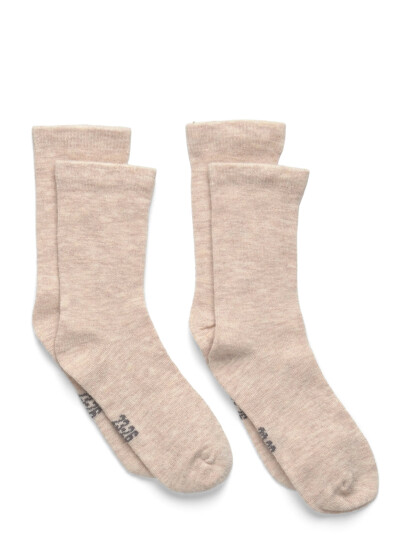 Minymo Baby Wool Socks (2-Pack) Beige 15\18 Minymo Baby Wool Socks (2-Pack) Beige 15\18