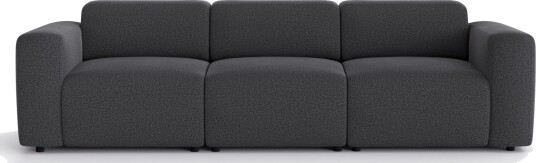 Torvasen 3 seters sofa i stoff Svart