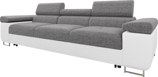 Gabina Sovesofa 3 seter i Kunstlær Hvit / Mørkegrå