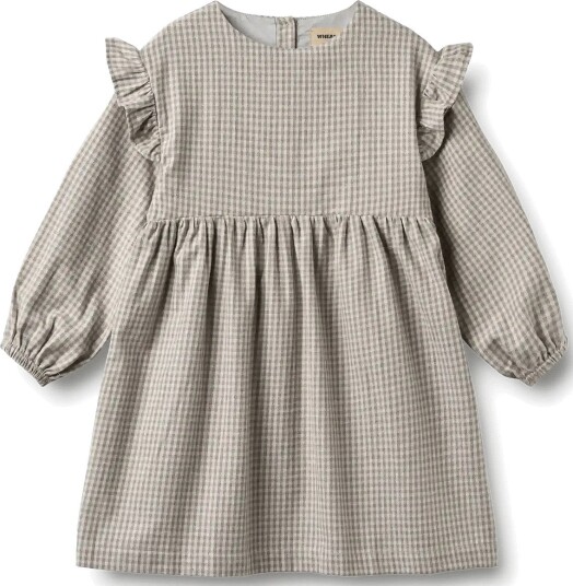 Wheat Dress Gro GREYBROWN CHECK 152