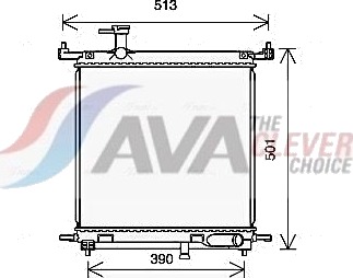 AVA COOLING SYSTEMS DN2435 Radiator motorkjøling