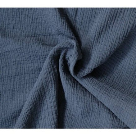 Balsløw Bomullskreppstoff 135cm 059 Mørk Jeans 50cm