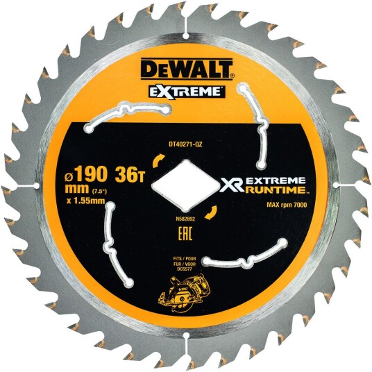 Dewalt Sirkelsagblad 190mm X36T DT40271