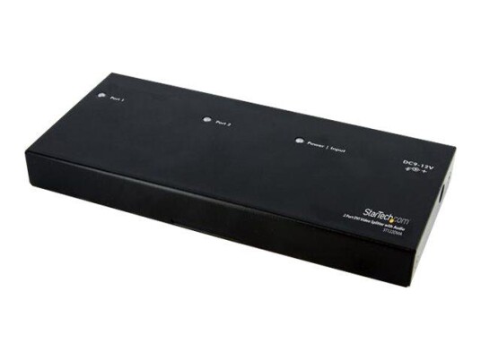 StarTech 2 Port DVI Video Splitter med Lyd - Videodeler for DVI - ST122DVIA
