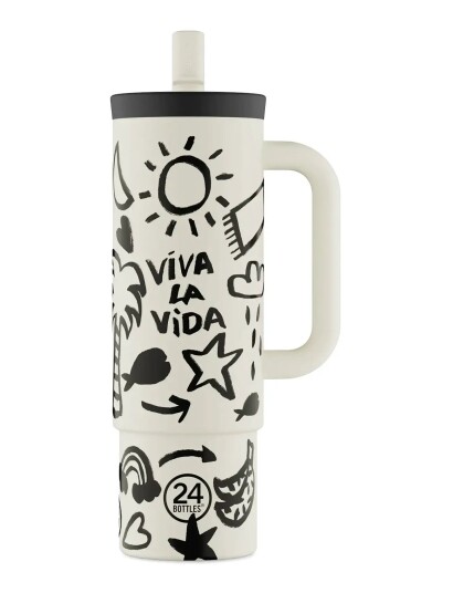 24bottles Straw Cup 800 Ml - Viva La Vida - Cream - 800 ML