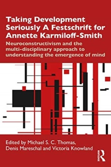 Taking Development Seriously A Festschrift For Annette Karmiloff-Smith