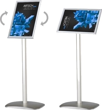 Brochure Holder Twinco Infostand A3 Med Snapramme Gulvmodel Aluminium/Grå Brochure Holder Twinco Infostand A3 Med Snapramme Gulvmodel Aluminium/Grå