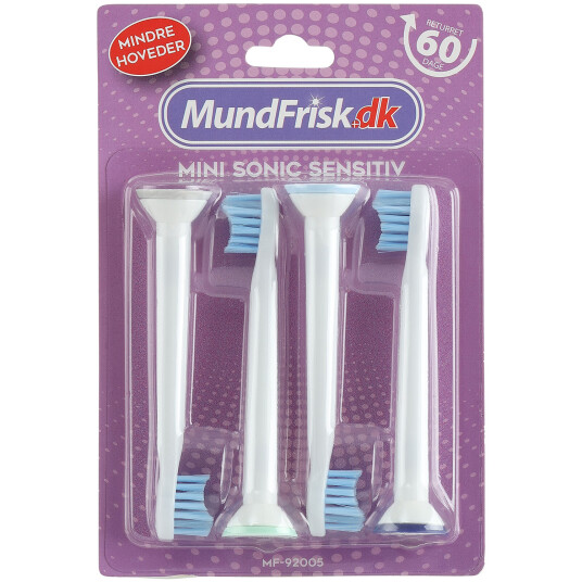 4 stk. Mini Sonic Sensitive børstehoder for Philips SoniCare 4 stk. Mini Sonic Sensitive børstehoder for Philips SoniCare