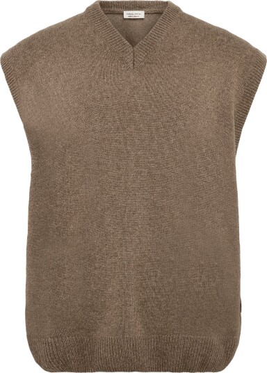 Casual Friday Cftomas Lambswool Knit Vest Brown XXXL