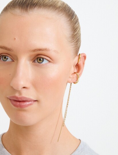 Pilgrim Evon Ear Cuff 2 In 1 Set Gold Plated Gold ONE SIZE