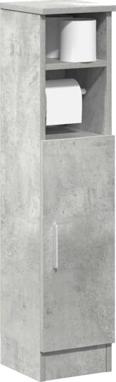 Vidaxl Baderomsskap med rulleholder betonggrå 20,5x22x90 cm 858500