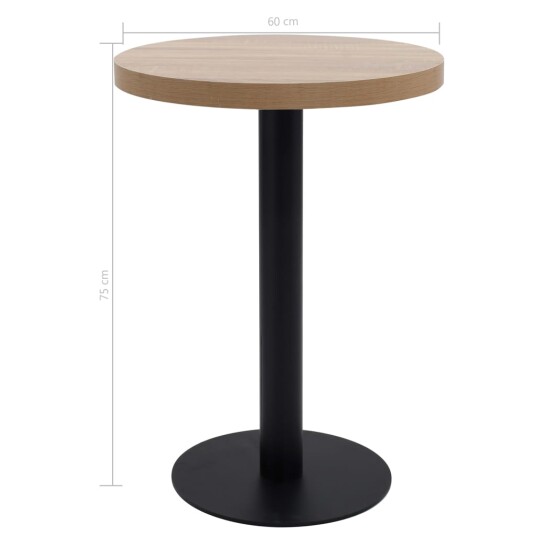 vidaXL Bistrobord lysebrun 60 cm MDF vidaXL Bistrobord lysebrun 60 cm MDF