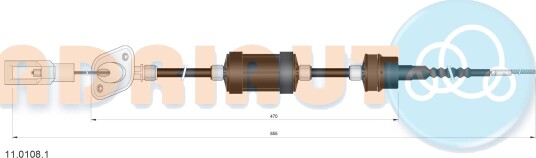 ADRIAUTO 11.0108.1 Clutchkabel