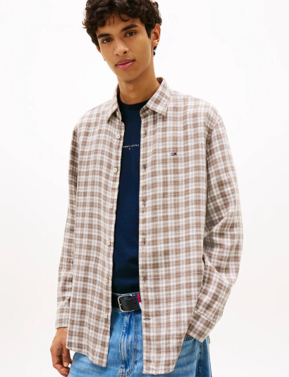 Tommy Jeans Tjm Rlx Linen Blend Check Shirt Multi/patterned XL Tommy Jeans Tjm Rlx Linen Blend Check Shirt Multi/patterned XL