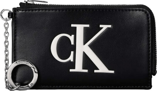 Calvin Klein Bold Ck Zip Card Case Black ONE SIZE