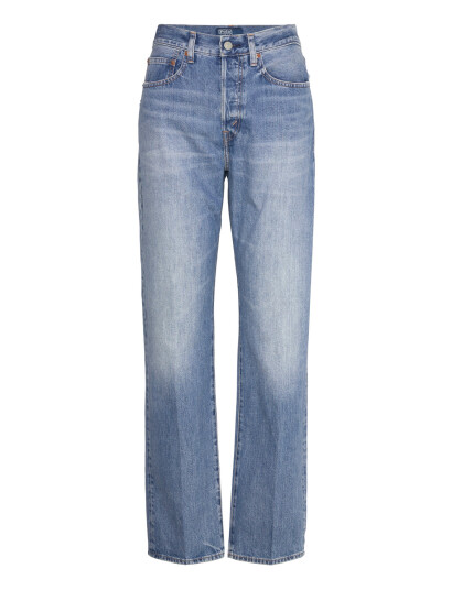 Polo Ralph Lauren High-Rise Relaxed Straight Jean - Blue - 32