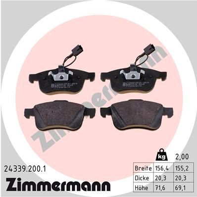 Bremseklosser ZIMMERMANN 24339.200.1