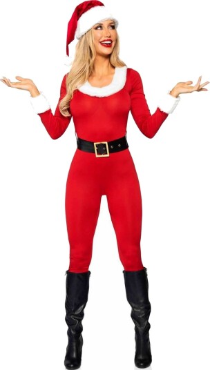 Leg Avenue Santa Baby Jumpsuit Nissekostyme til Dame Medium Leg Avenue Santa Baby Jumpsuit Nissekostyme til Dame Medium