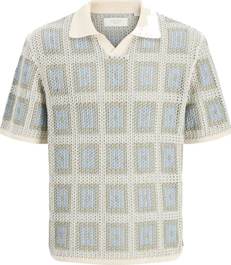 Jack & Jones Joraiden Knit Split Neck Polo Styd Jnr   Multi/patterned   140