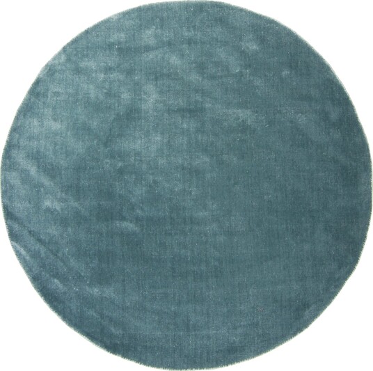 Rundt teppe   Recycled PET with viscose look stålblå Størrelse: Ø 160 cm