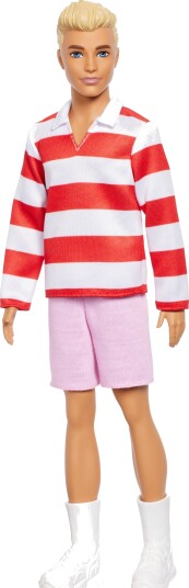 Barbie Fashionista Ken Dukke 3+år Rød/Hvid Striber Barbie Fashionista Ken Dukke 3+år Rød/Hvid Striber