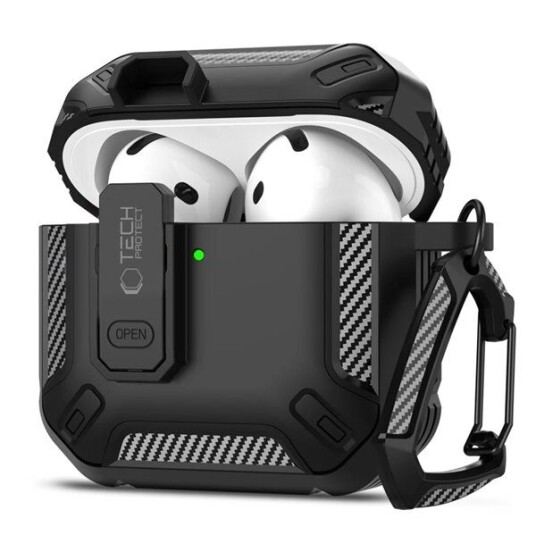 Tech Protect AirPods 4 Carbonox etui   svart