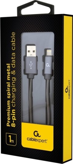 Cablexpert Premium Lightning Kabel Usb Hann Til Lightning Hann 1 Metallgrå
