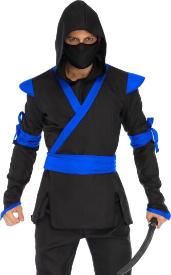 Blue Ninja Assassin Kostyme til Mann