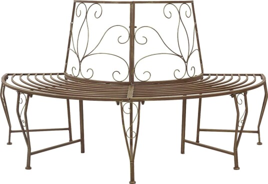 vidaXL Trebens 4 seter 160 x 80 x 89 cm steel Antikk Brun halvrund