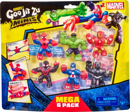 Goo Jit Zu MARVEL MINIS S4 6PK Goo Jit Zu MARVEL MINIS S4 6PK