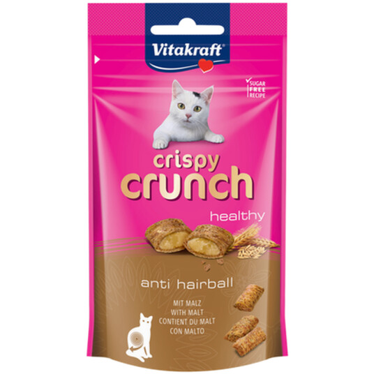 Vitakraft Crispy Crunch Malt Kattegodbiter 60 g x 8 - Belønningssnacks til katt