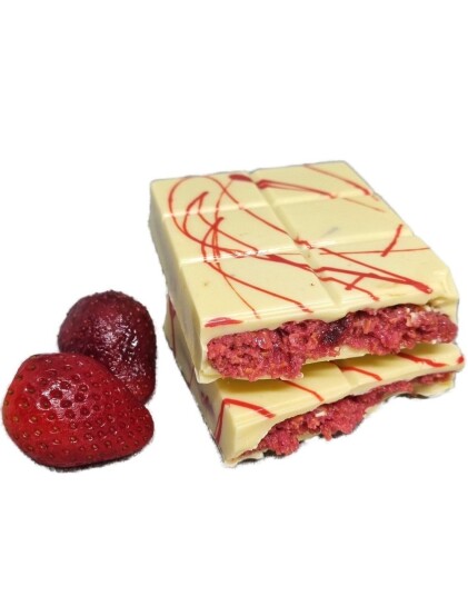 Sweet Gate Håndlaget Hvit Dubai Sjokolade med Jordbær 210 gram