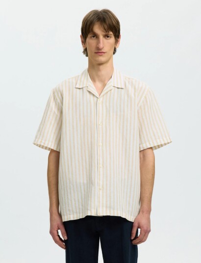Selected Slmrlxclay Linenblend Ss Shirt Res Noos White XL Selected Slmrlxclay Linenblend Ss Shirt Res Noos White XL