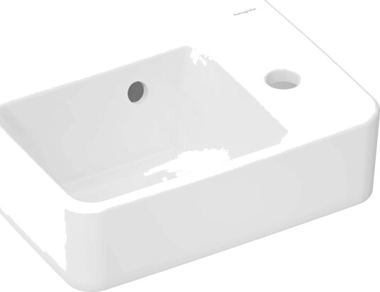 Hansgrohe Xanuia Q Vegghengt Servant 36x25 cm m/1 bl.hull m/ol Hvit Hansgrohe Xanuia Q Vegghengt Servant 36x25 cm m/1 bl.hull m/ol Hvit
