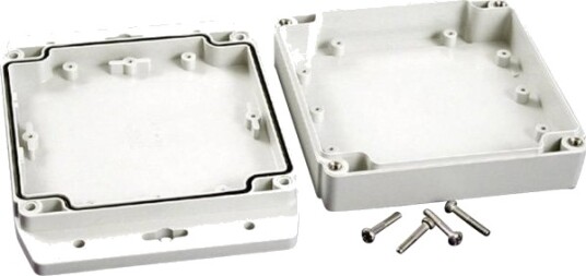 Hammond Electronics 1555N2f17gy Universal Kapsling 120 X 120 X 37,2 Polykarbonat Lys Grå 1 Stk