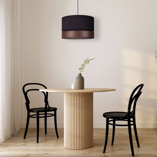Euluna Levo hengelampe Ø40cm mørk eik / svart