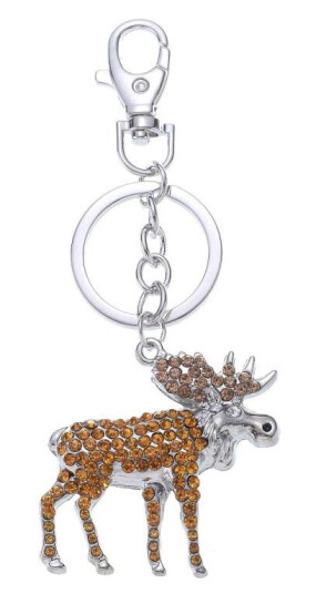 Nøkkelring bag charm elg