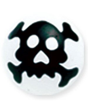 Skull Hvit Akrylkule Strl 8 mm kule til 1.6 mm stang
