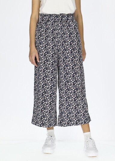 Sankt Claud Pants Navy Flower 50  Strandklær