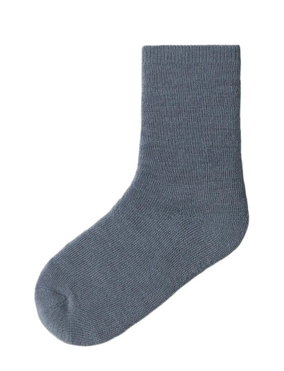 name it Nmmwaksi Wo/Bl Terry Sock - Grey - 22-24
