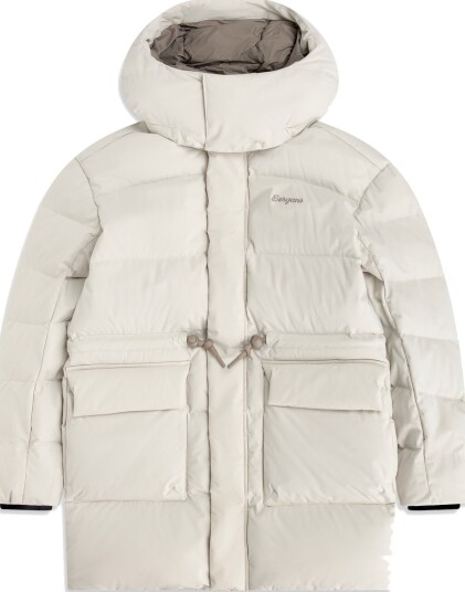 Bergans Dyna Down Hood Jakke Dame Bone White L L