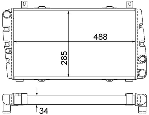 MAHLE CR 2034 000S Radiator motorkjøling MAHLE CR 2034 000S Radiator motorkjøling