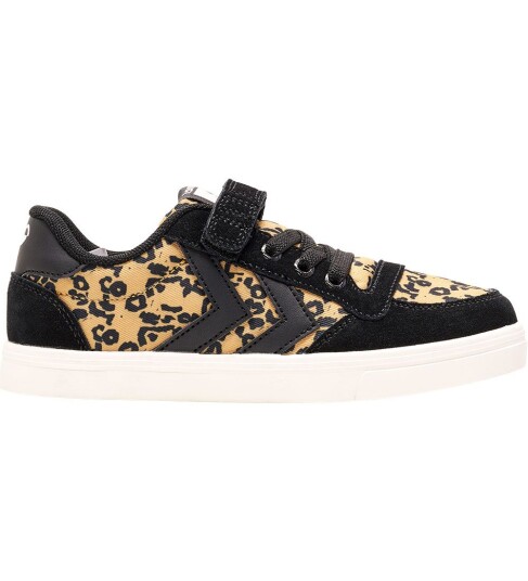 Hummel Sko Slimmer Stadil Low Jr Svart m. Leopard 27 Sko Gul