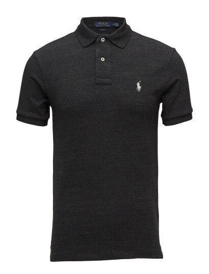 Polo Ralph Lauren Slim Fit Mesh Polo Shirt - Black - M