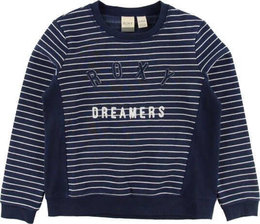 Roxy Collegegenser Navy m. Striper/Logo Roxy 12 år 152 Collegegenser Blå